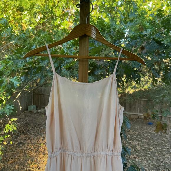 Cloth & Stone Peach Sleeveless Midi Dress 100% Linen Size XS - Picture 3 of 9